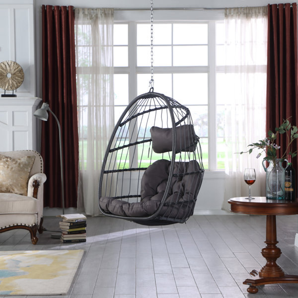 World Menagerie Sistrunk Wicker Rattan Swing Chair Wayfair.co.uk